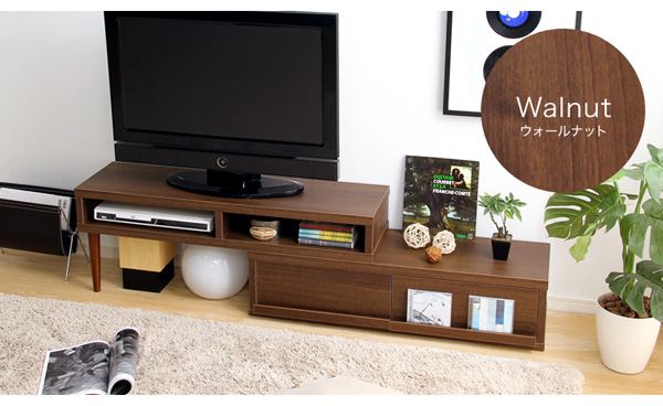 完成品 伸縮式テレビ台 ローボード ローデスク