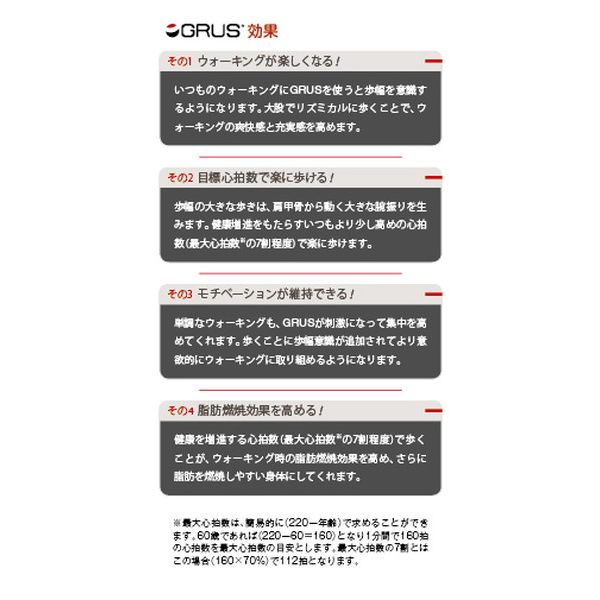 GRUS(グルス) 歩数計 認知症予防 歩幅計測 心拍計測 シルバー GRS002-02