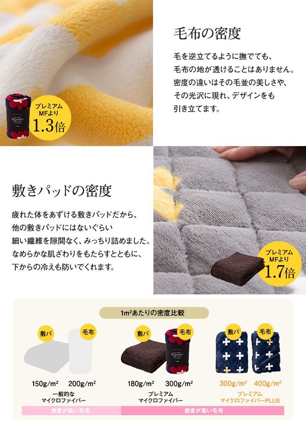 【毛布単品】mofua プレミアムマイクロファイバー毛布plus クロス柄 シングル グレー