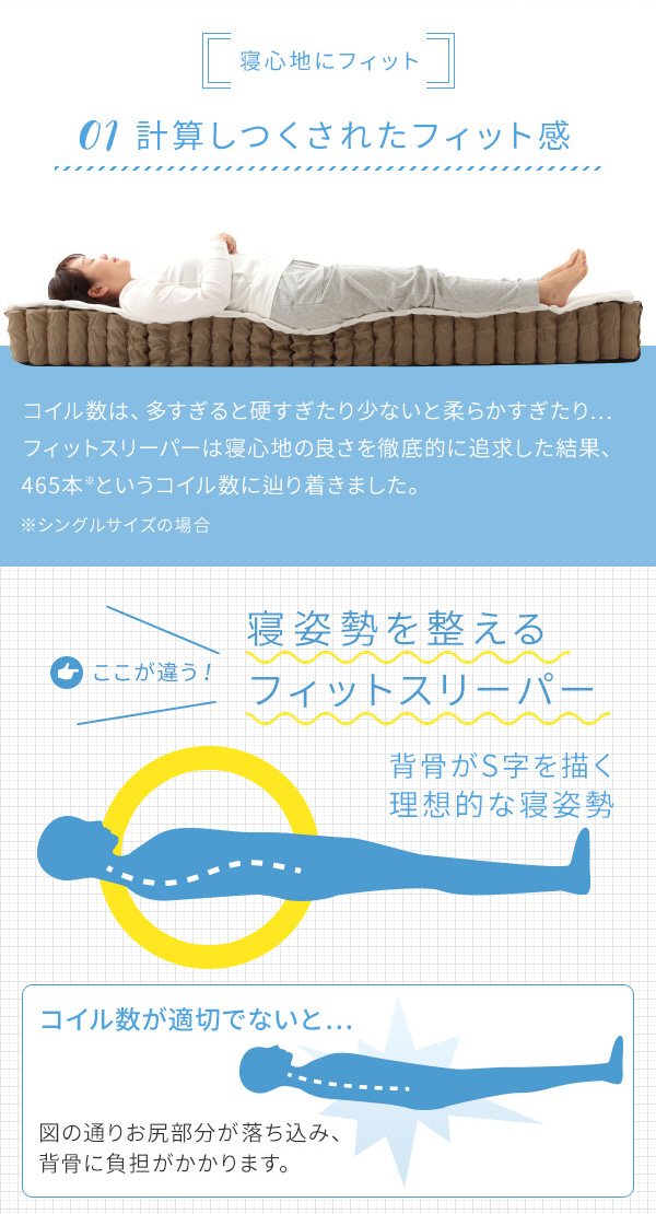 フィットスリーパー -理想的な寝姿勢をサポート-
