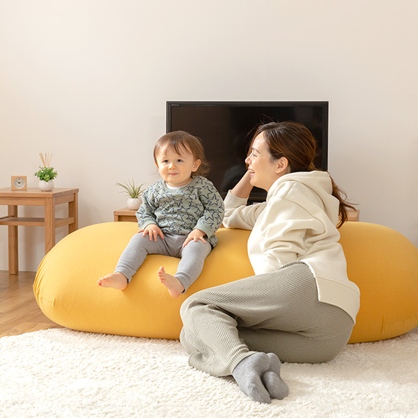 日本製 おおきなビーズクッション