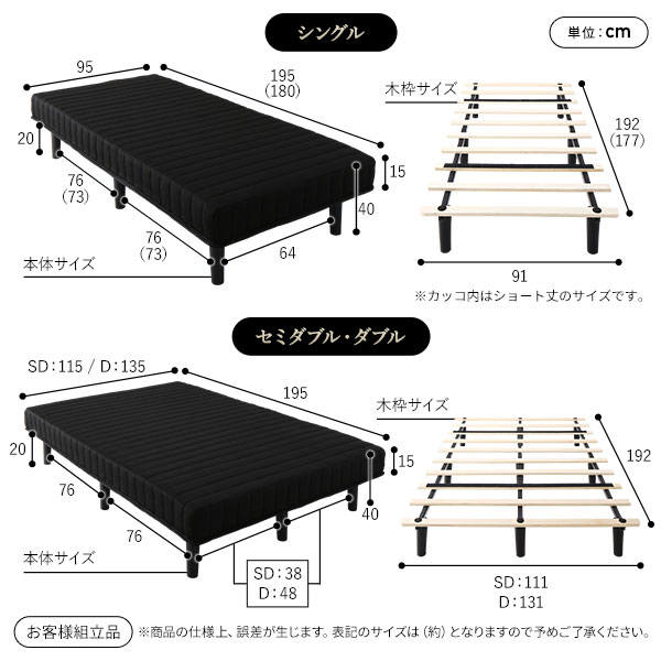 シングル　セミダブル　ダブル