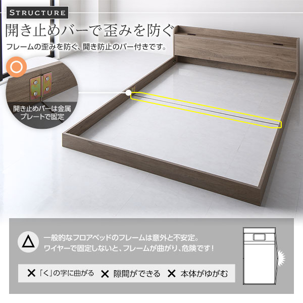開き止めバーで歪みを防ぐ
