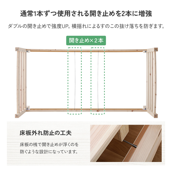 「日本製 天然ひのき 2段ベッド」の人気の理由①