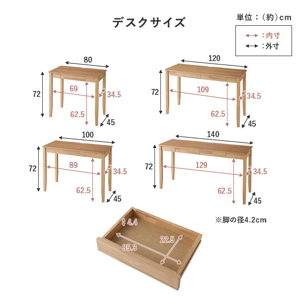 天然木の素材を活かした塗装をしているため木目や色味が異なる場合があります。