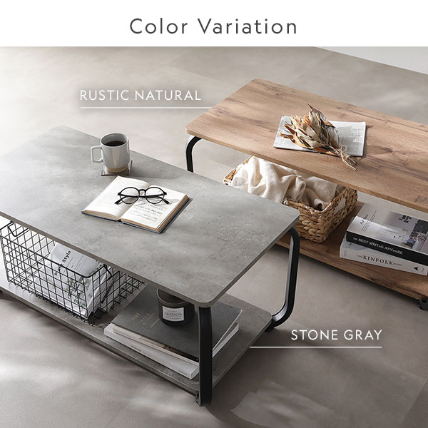 カラーバリエーションは2色（ラスティックナチュラル/ストーングレー）