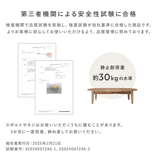 第三者機関による安全性試験に合格