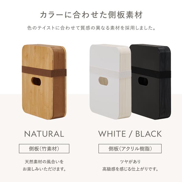 カラーに合わせた側板素材